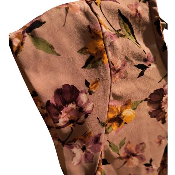 Alice Blue Short Sleeve Top Sz Small Women's Lilac Floral Print 100% Polyester - Picture 6 of 8